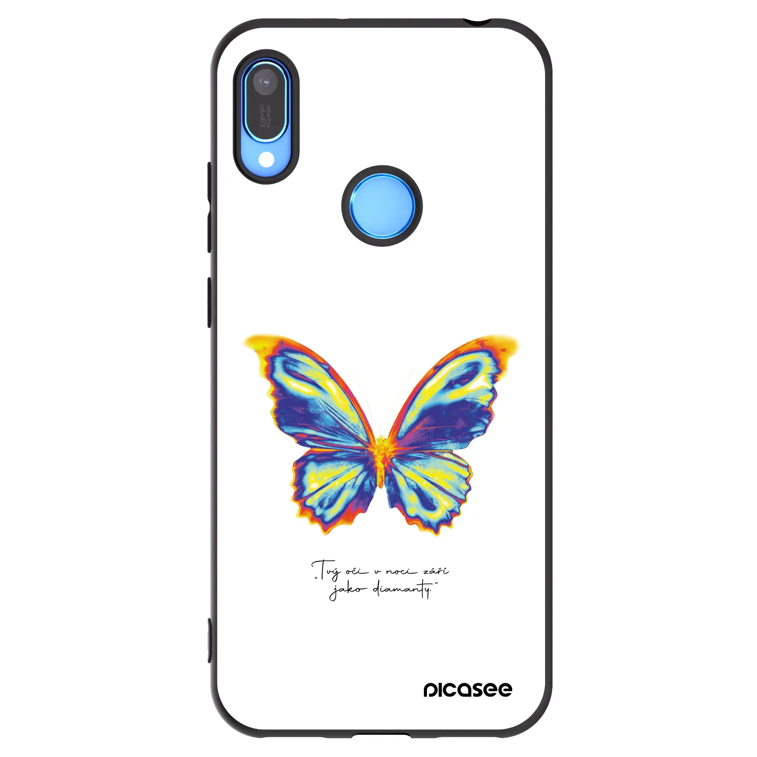 Picasee silikonový černý obal pro Huawei Y6 2019 - Diamanty White