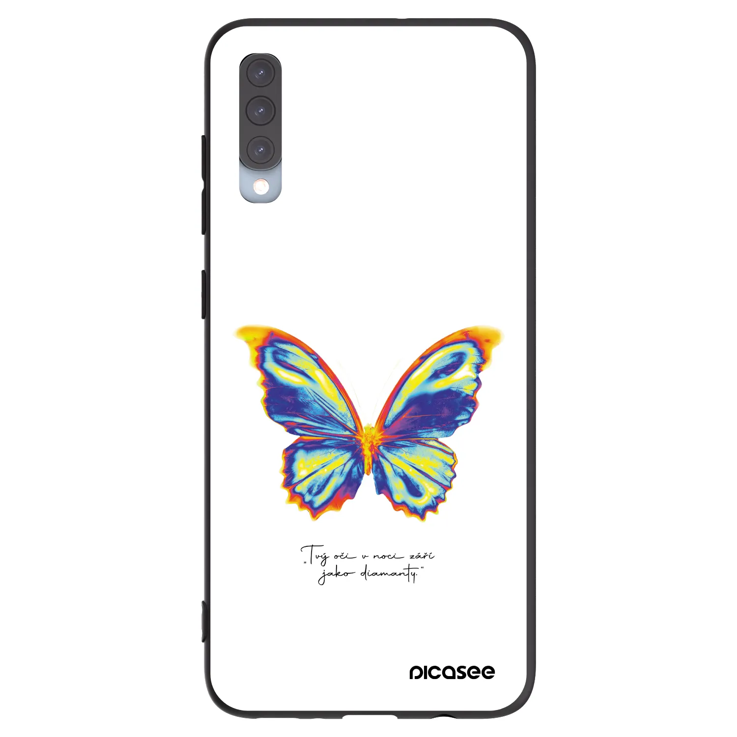 Picasee silikonový černý obal pro Samsung Galaxy A70 A705F - Diamanty White