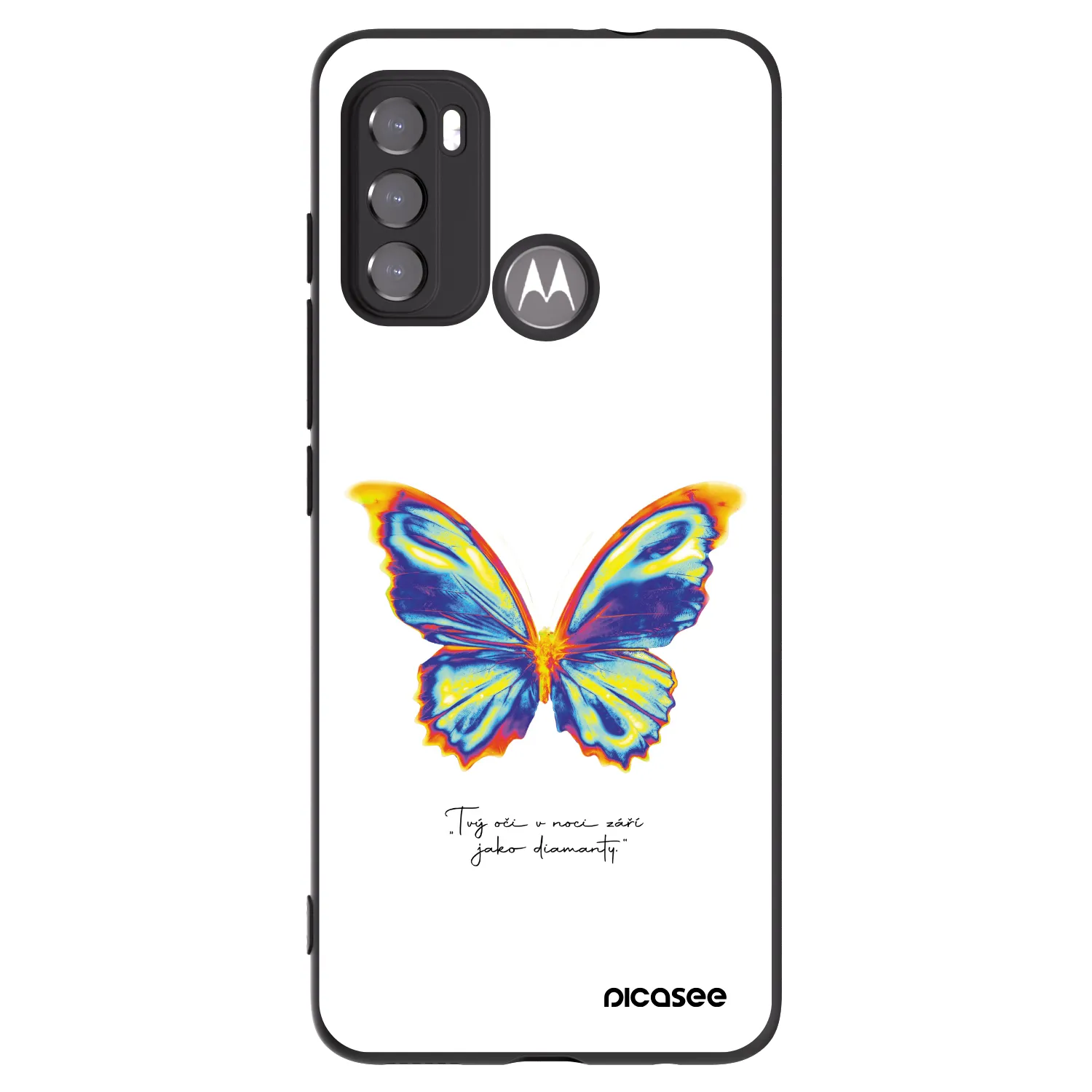 Picasee silikonový černý obal pro Motorola Edge 60 5G - Diamanty White