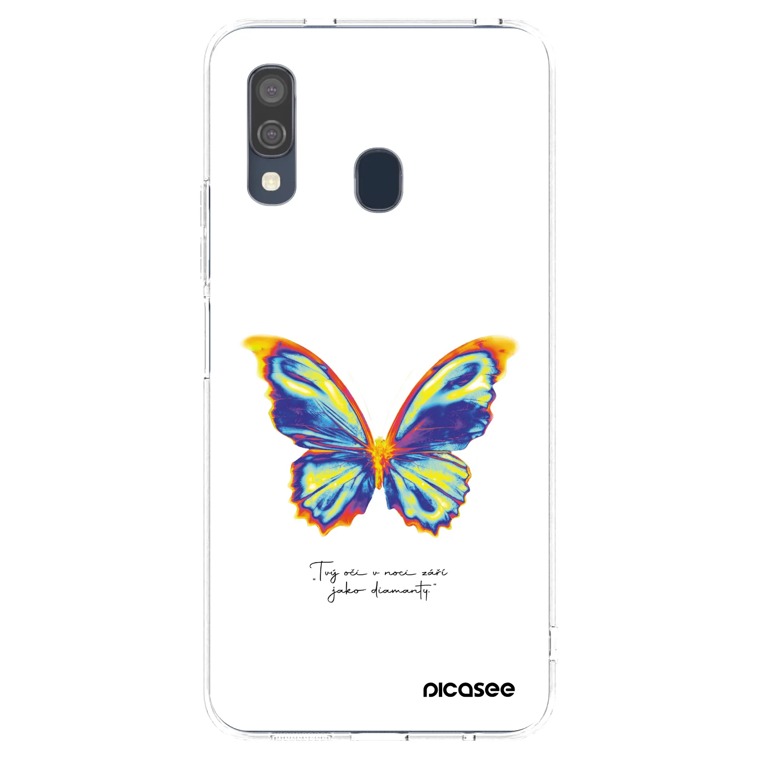 Picasee silikonový průhledný obal pro Samsung Galaxy A40 A405F - Diamanty White