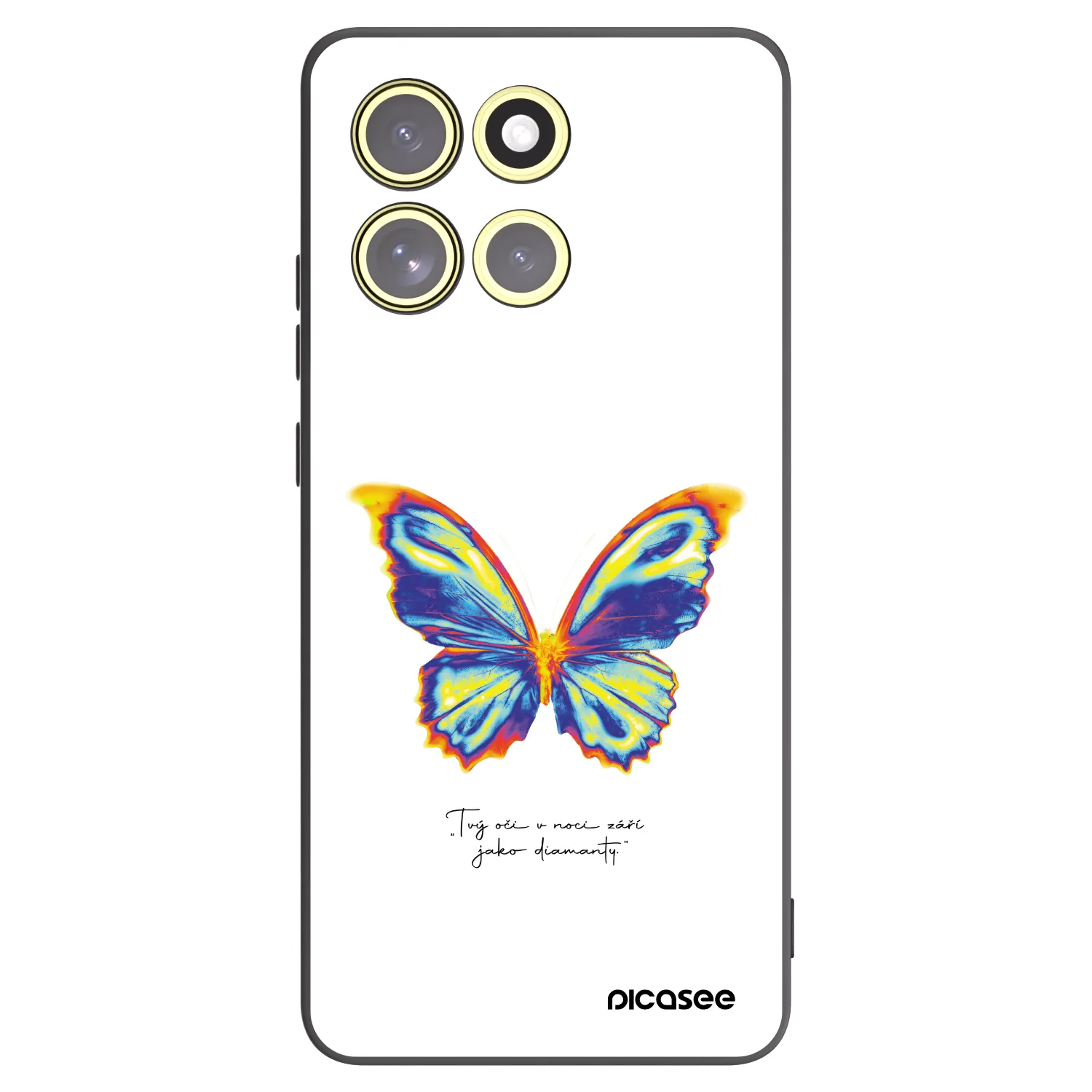 Picasee silikonový černý obal pro Motorola Moto G86 5G - Diamanty White
