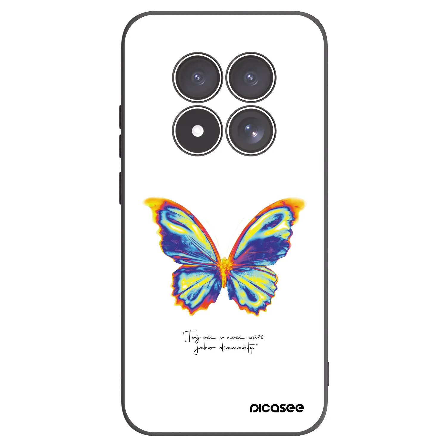 Picasee silikonový černý obal pro Xiaomi Redmi Note 15 Pro 4G - Diamanty White