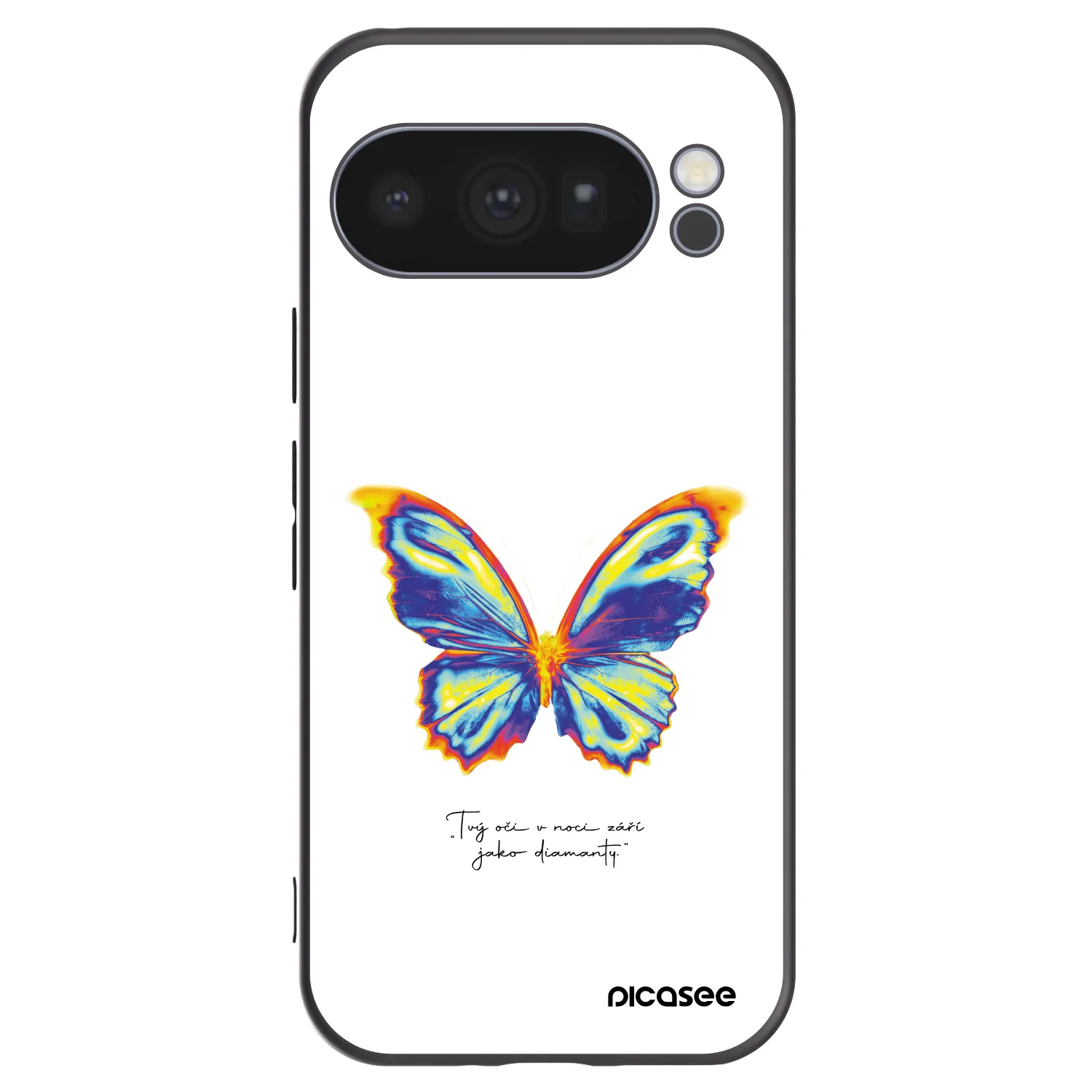 Picasee silikonový černý obal pro Google Pixel 10 Pro - Diamanty White