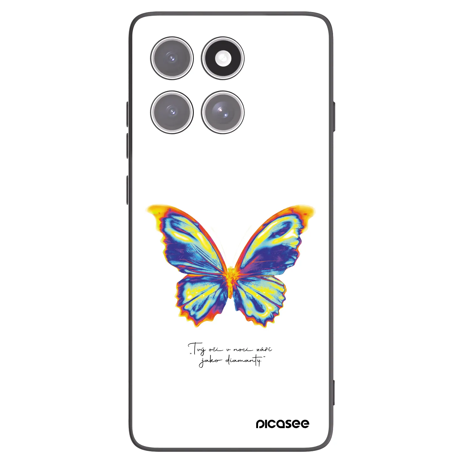 Picasee silikonový černý obal pro Motorola Edge 60 Fusion - Diamanty White