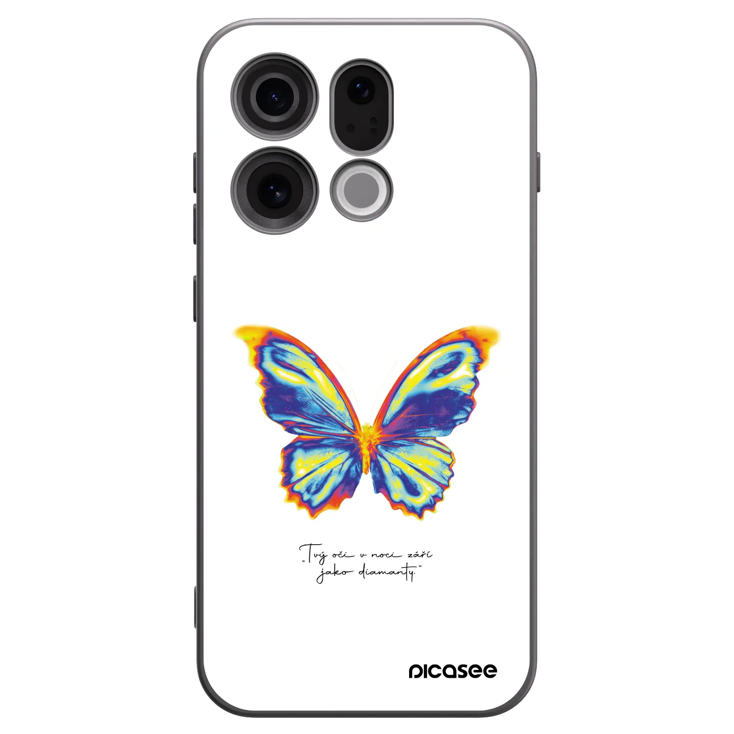Picasee silikonový černý obal pro OPPO Find X9 - Diamanty White