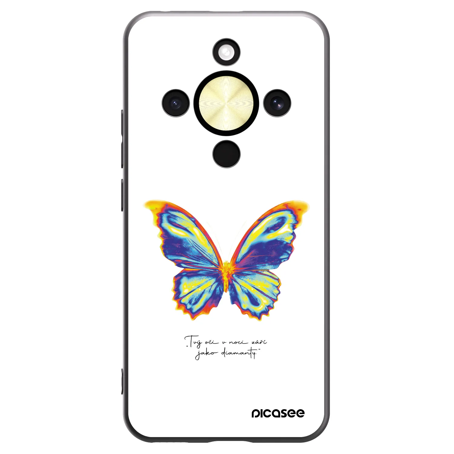 Picasee silikonový černý obal pro Honor Magic8 Lite 5G - Diamanty White