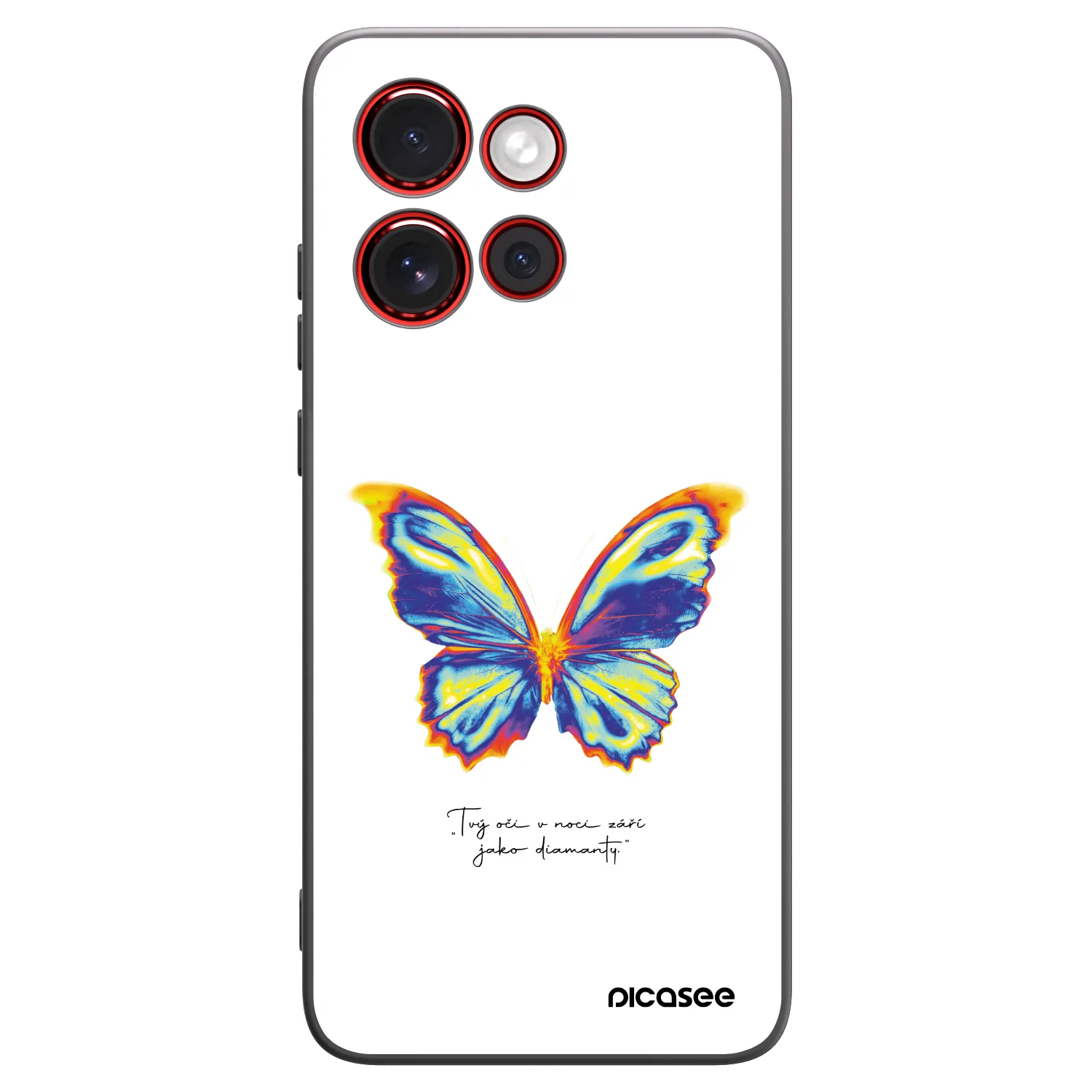 Picasee silikonový černý obal pro Motorola Edge 60 Neo 5G - Diamanty White