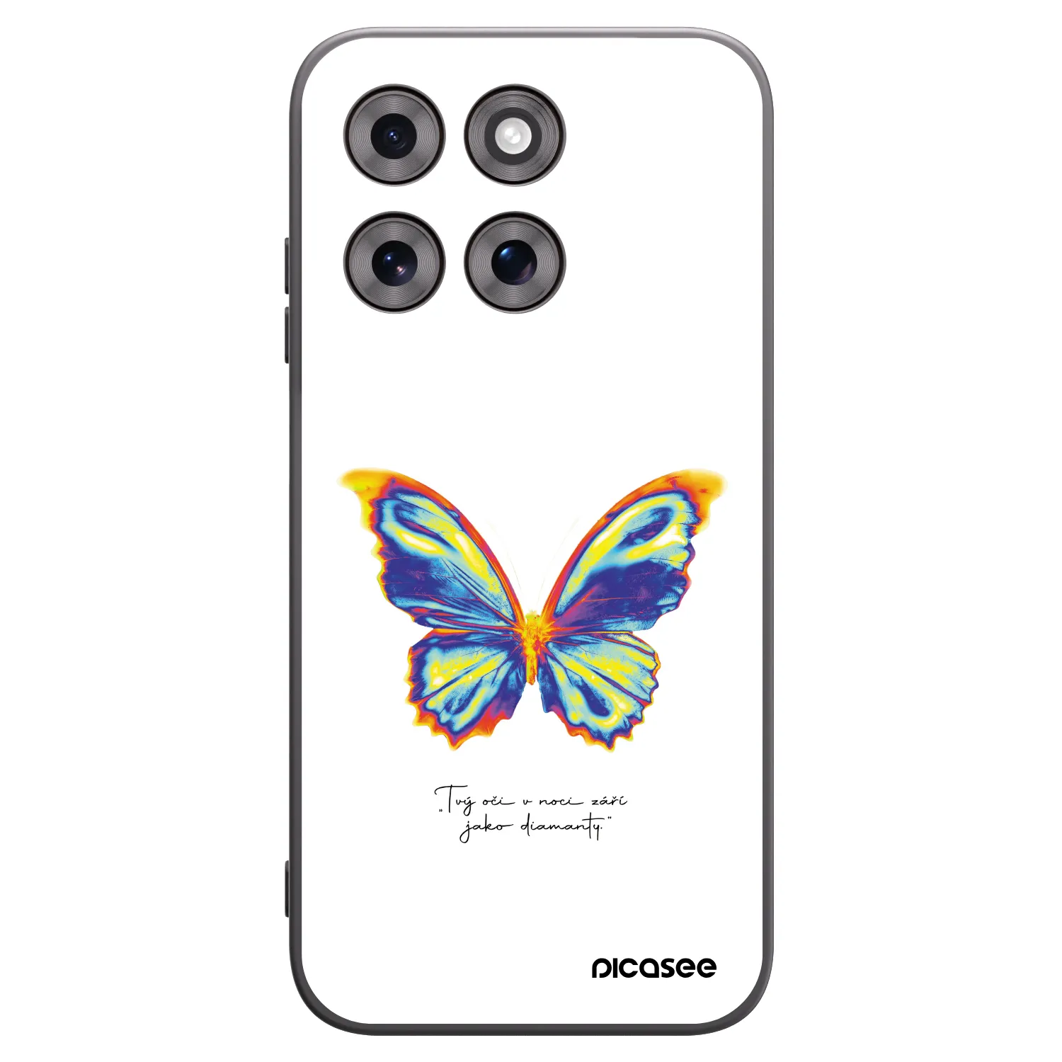Picasee silikonový černý obal pro Motorola Moto G77 - Diamanty White
