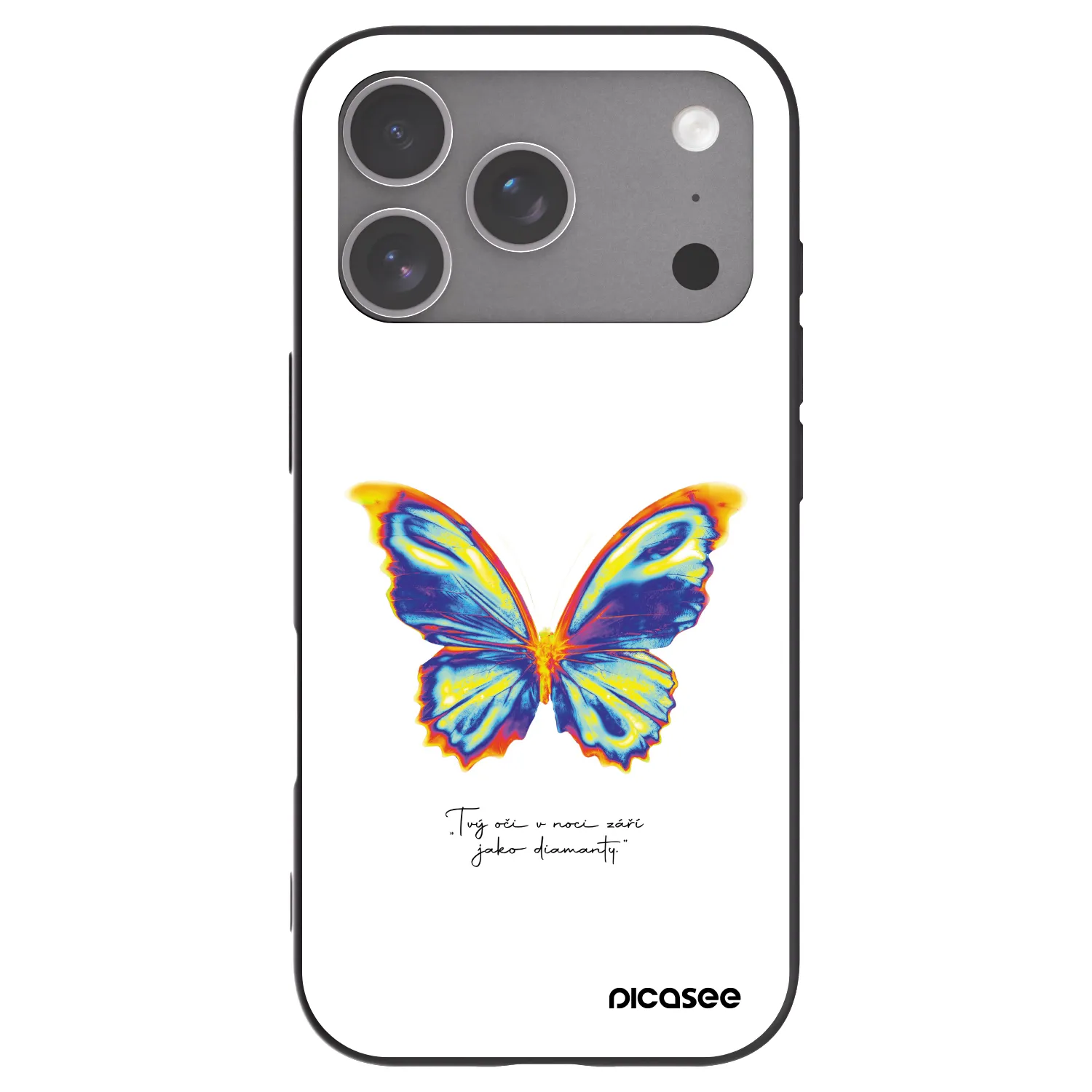 Picasee silikonový černý obal pro Apple iPhone 18 Pro - Diamanty White