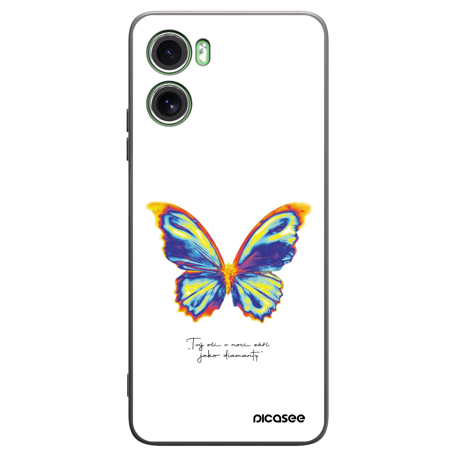 Picasee silikonový černý obal pro Motorola Moto G06 - Diamanty White
