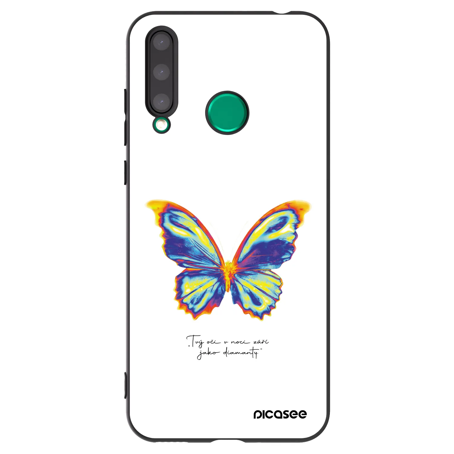 Picasee silikonový černý obal pro Honor 20 Lite - Diamanty White