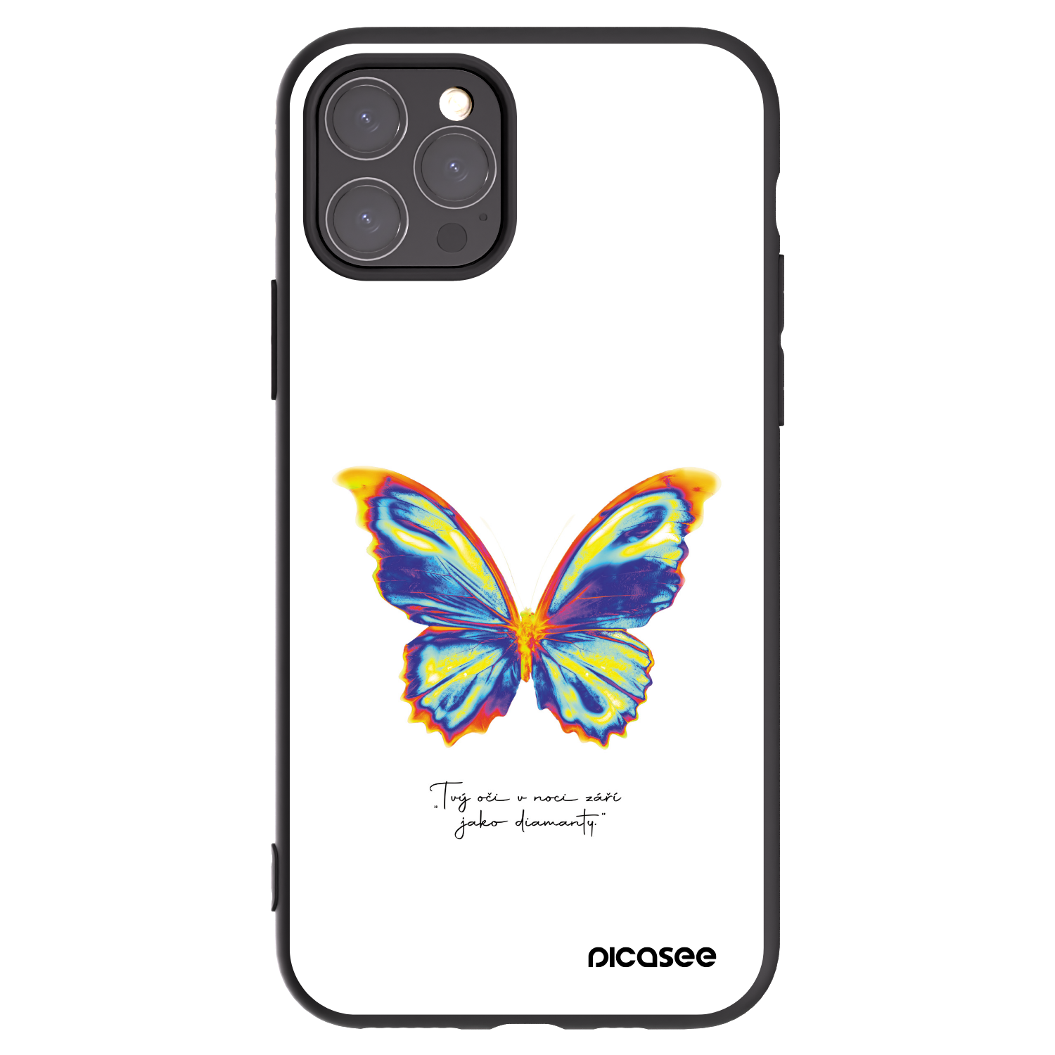 Picasee silikonový černý obal pro Apple iPhone 11 Pro - Diamanty White