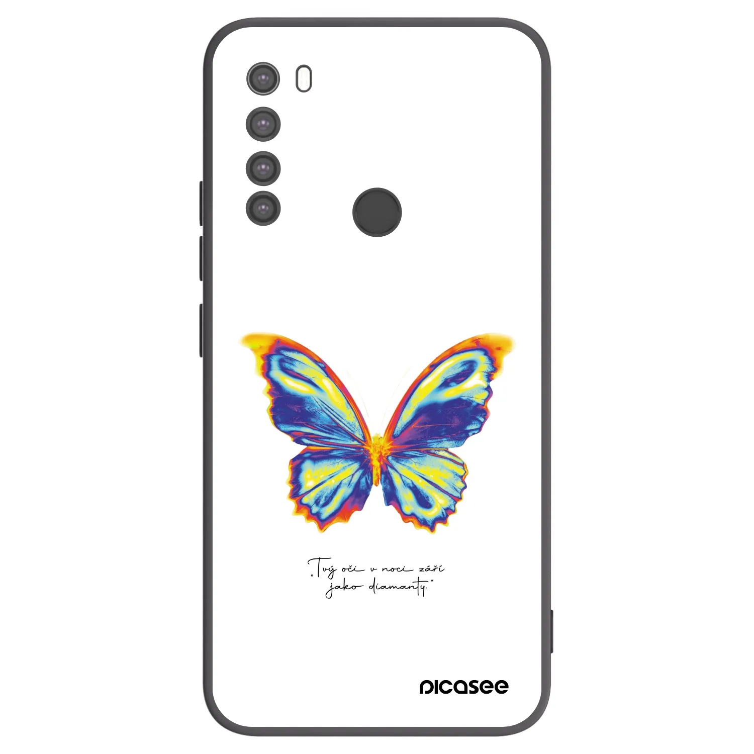 Picasee silikonový černý obal pro Xiaomi Redmi Note 8 - Diamanty White