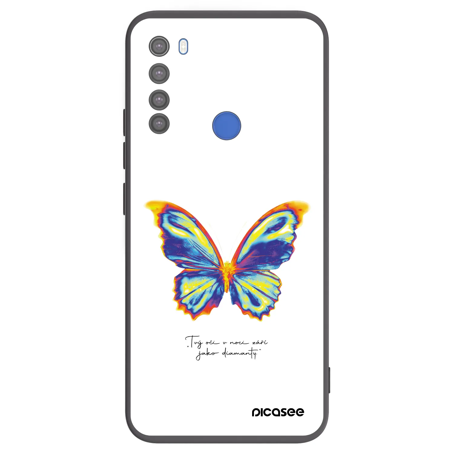 Picasee silikonový černý obal pro Xiaomi Redmi Note 8T - Diamanty White