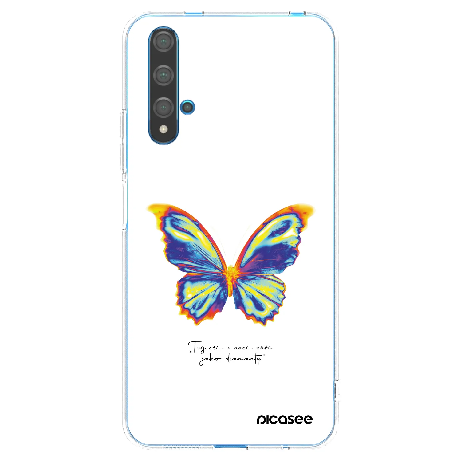 Picasee silikonový průhledný obal pro Huawei Nova 5T - Diamanty White