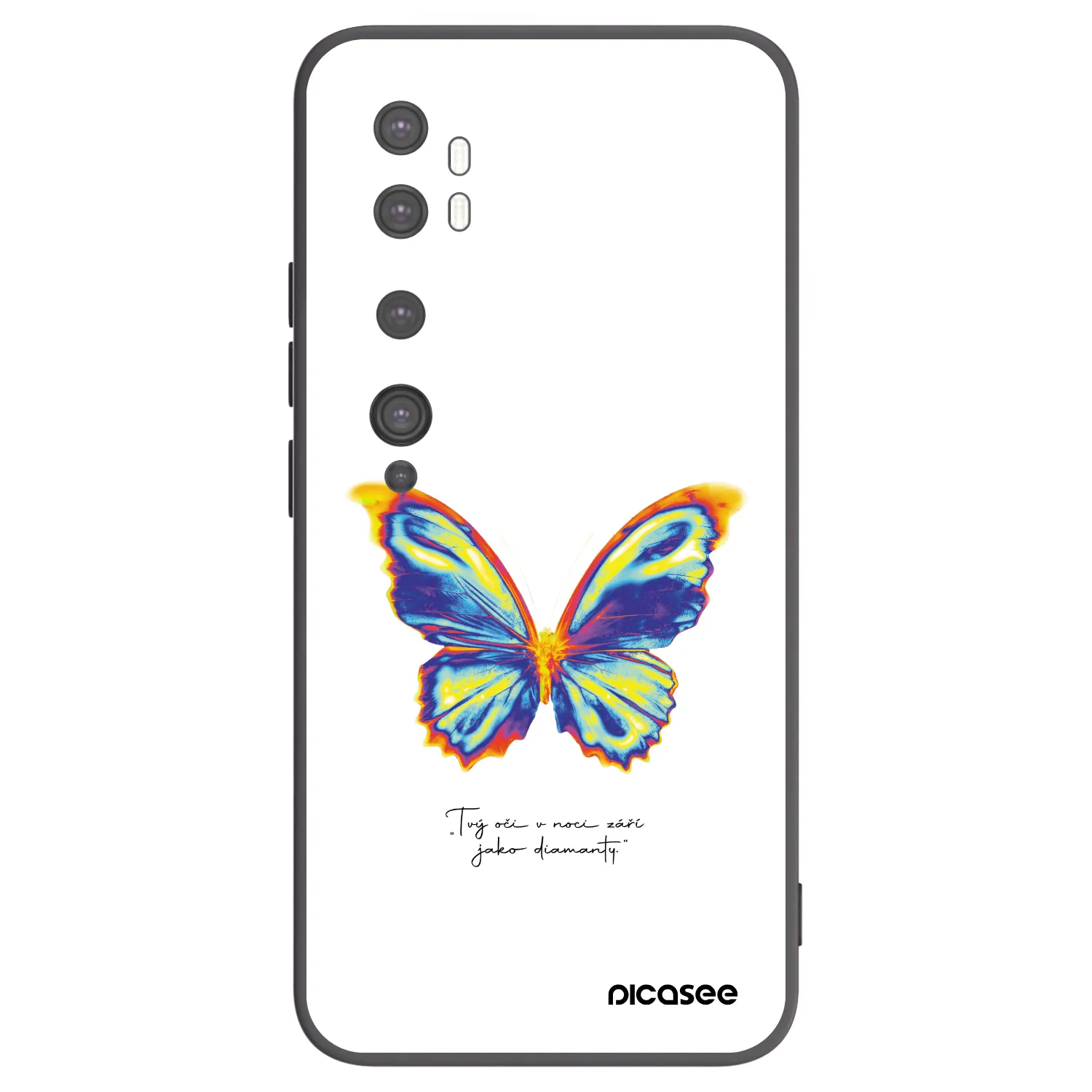 Picasee silikonový černý obal pro Xiaomi Mi Note 10 (Pro) - Diamanty White