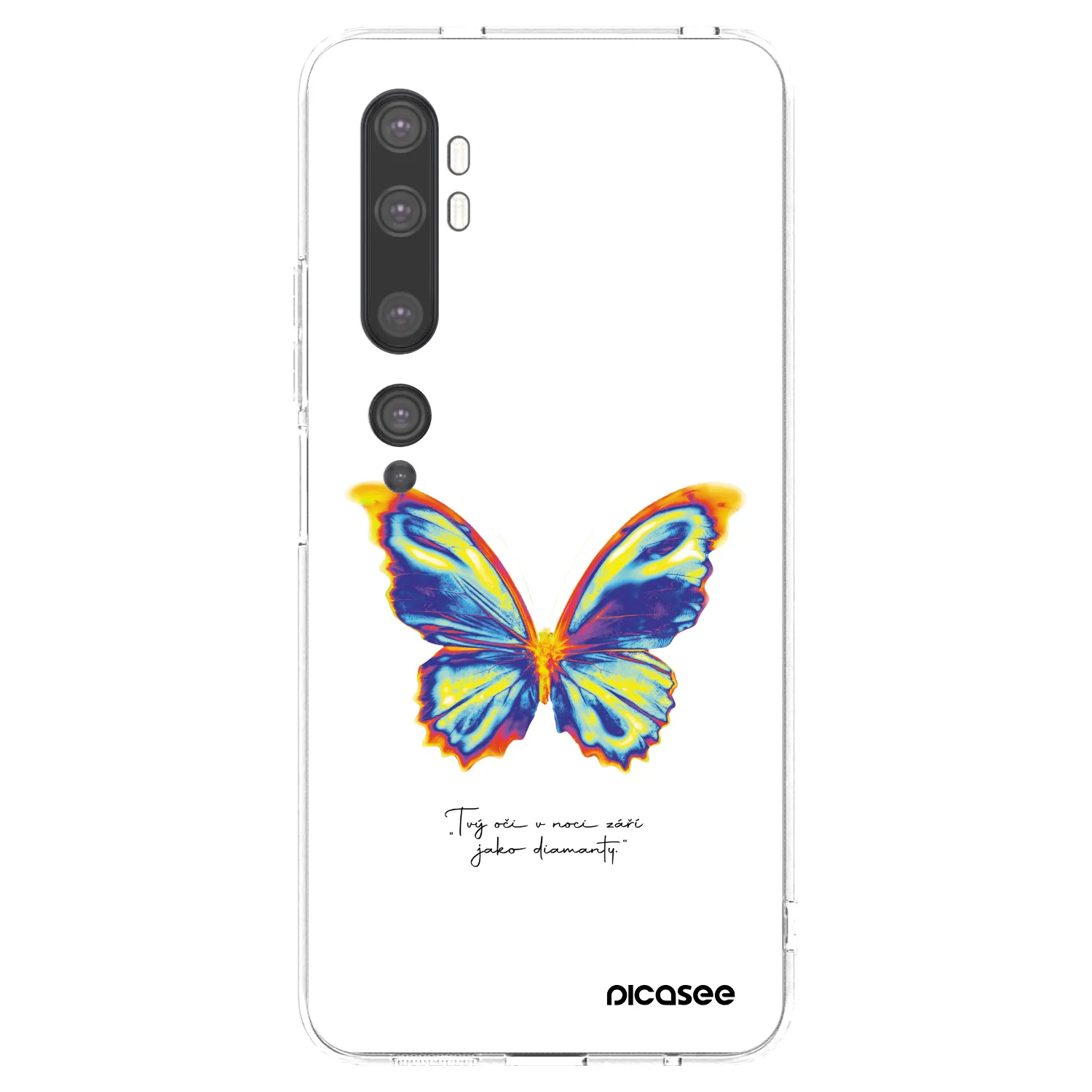 Picasee silikonový průhledný obal pro Xiaomi Mi Note 10 (Pro) - Diamanty White