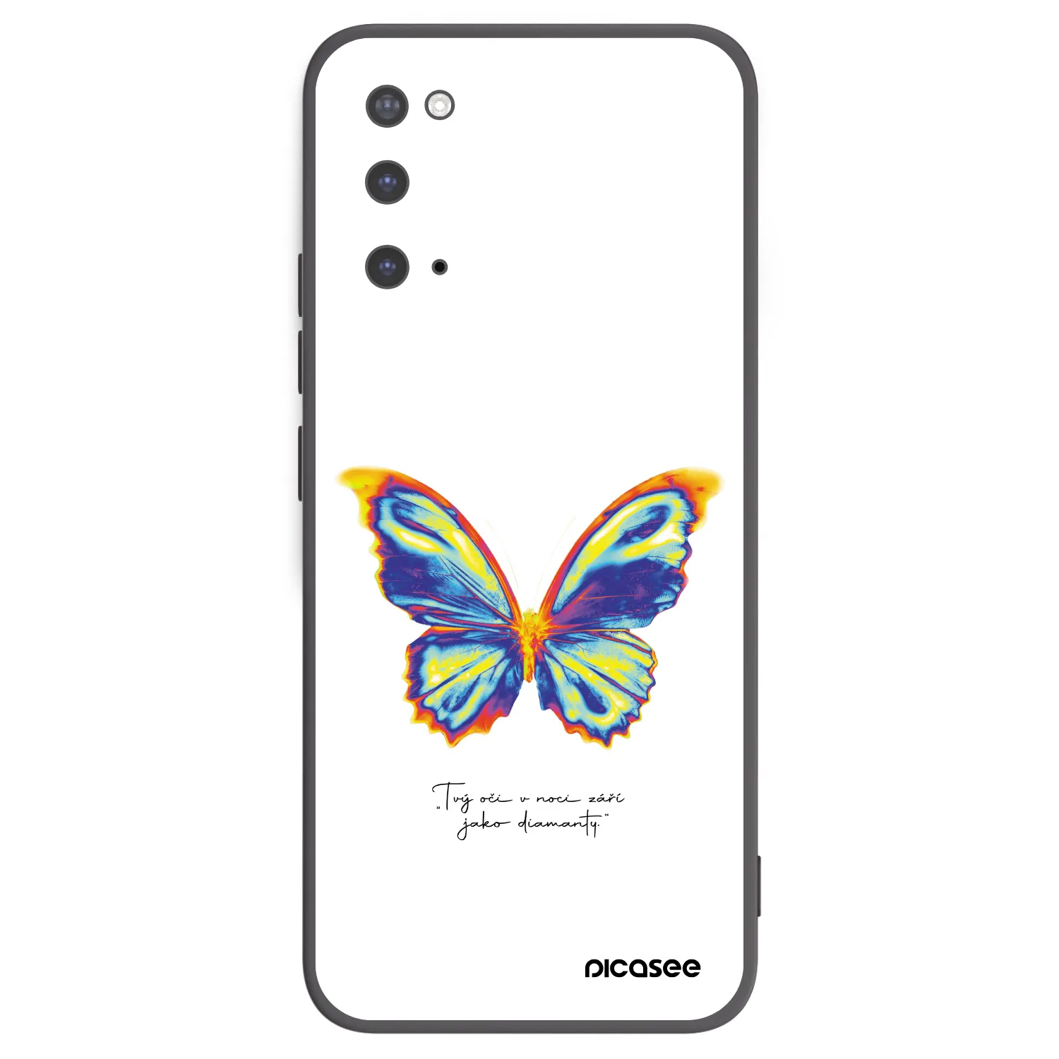 Picasee silikonový černý obal pro Samsung Galaxy S20 G980F - Diamanty White