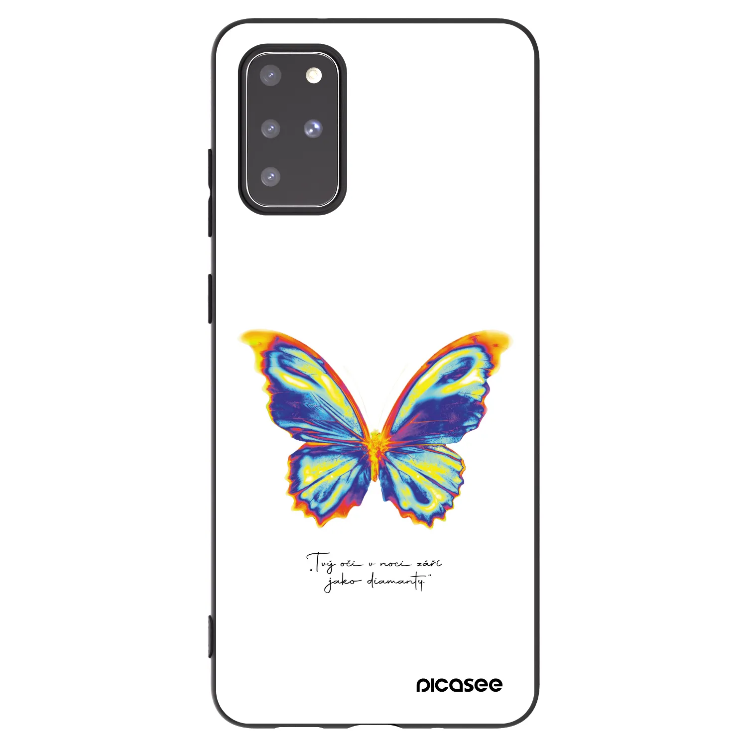 Picasee silikonový černý obal pro Samsung Galaxy S20+ G985F - Diamanty White