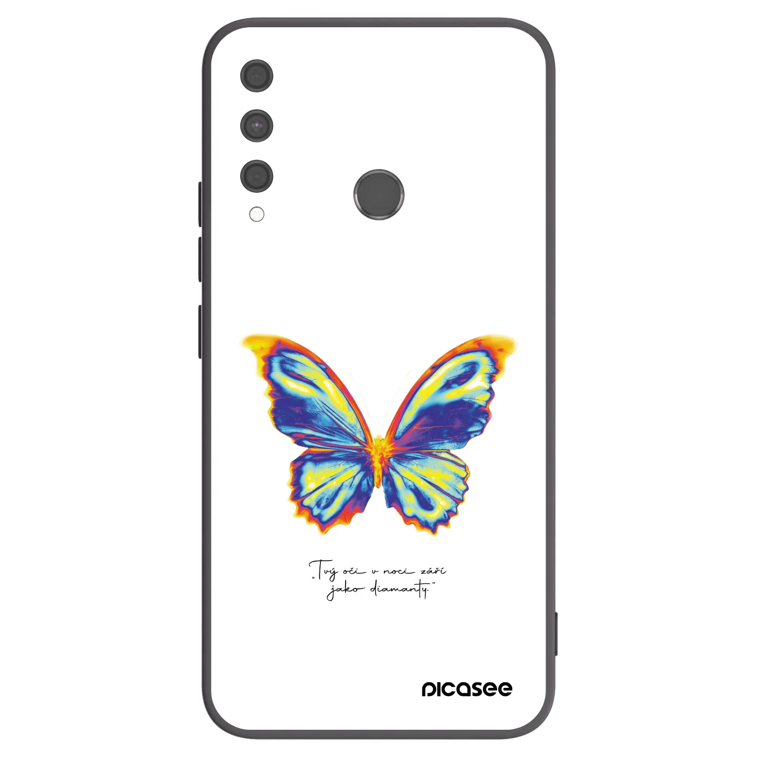 Picasee silikonový černý obal pro Huawei P40 Lite E - Diamanty White