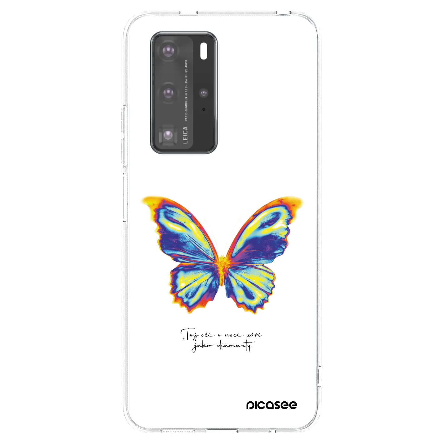 Picasee silikonový průhledný obal pro Huawei P40 Pro - Diamanty White