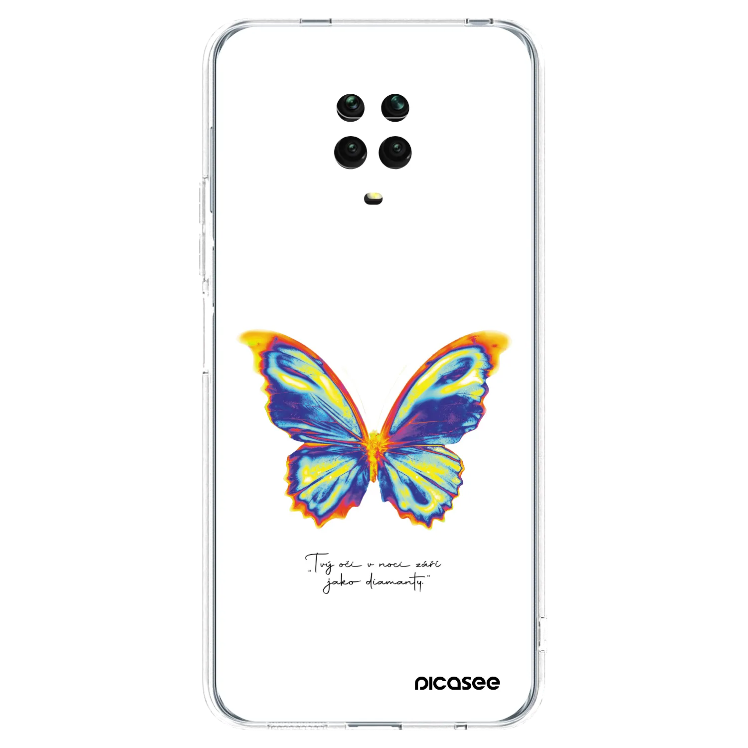 Picasee silikonový průhledný obal pro Xiaomi Redmi Note 9 Pro - Diamanty White