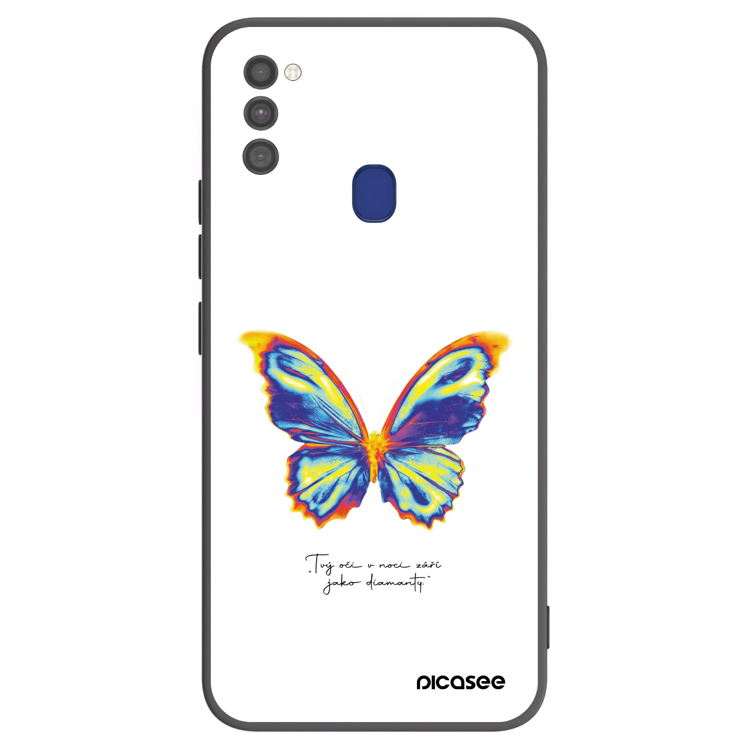 Picasee silikonový černý obal pro Samsung Galaxy M21 M215F - Diamanty White