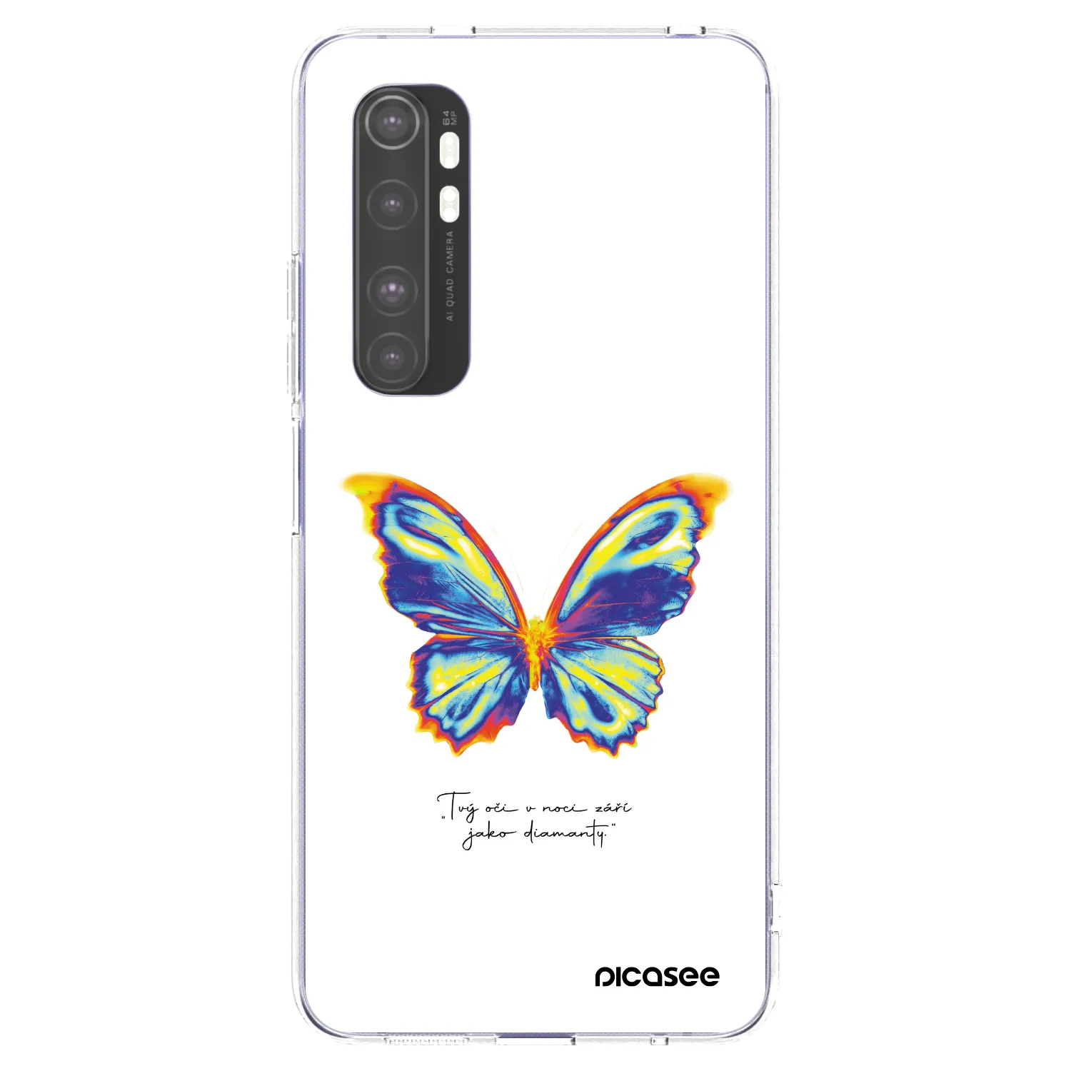 Picasee silikonový průhledný obal pro Xiaomi Mi Note 10 Lite - Diamanty White