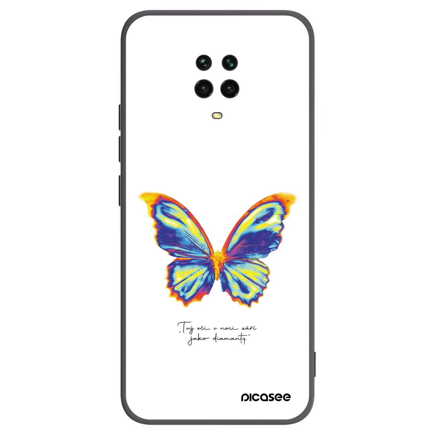 Picasee silikonový černý obal pro Xiaomi Redmi Note 9S - Diamanty White