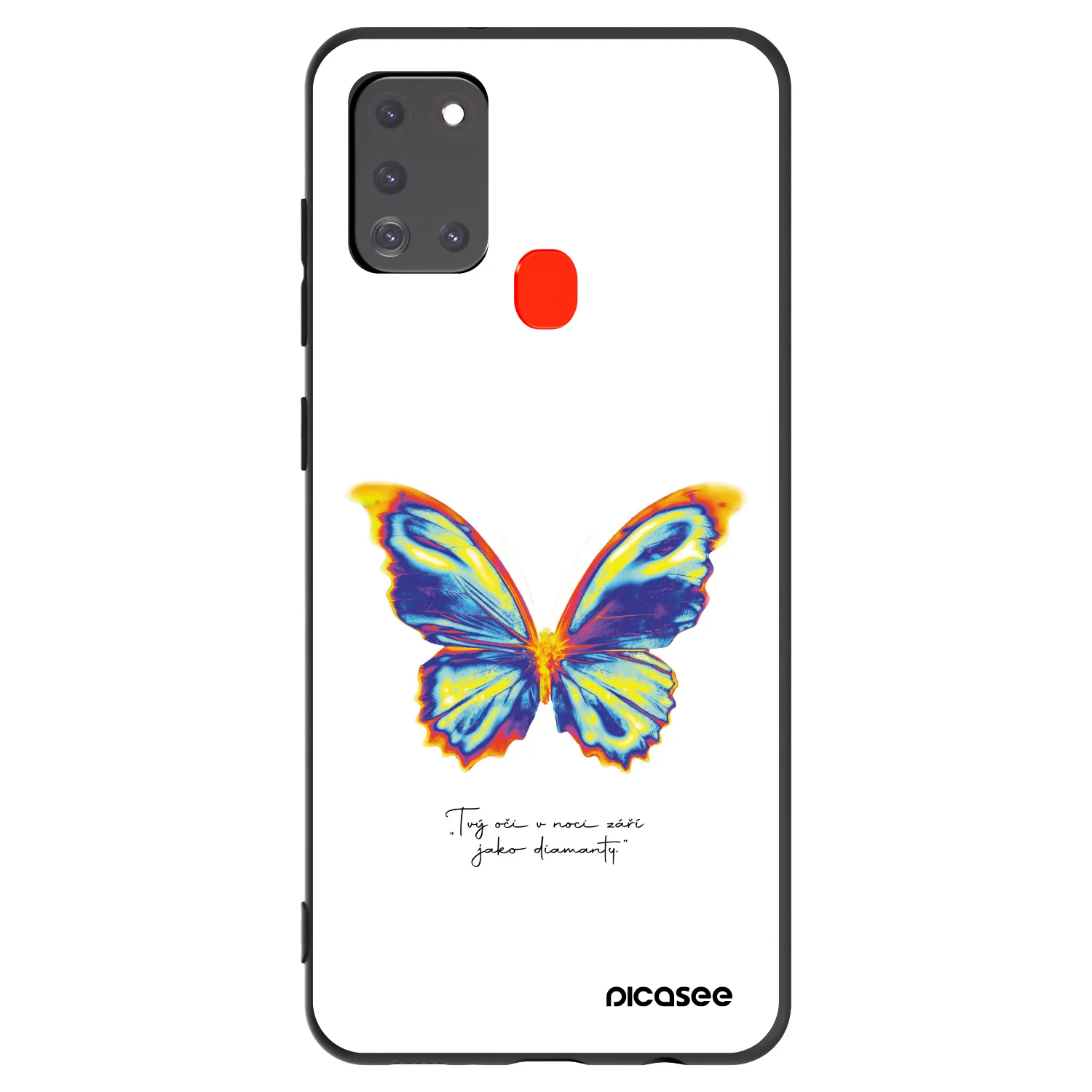 Picasee silikonový černý obal pro Samsung Galaxy A21s - Diamanty White