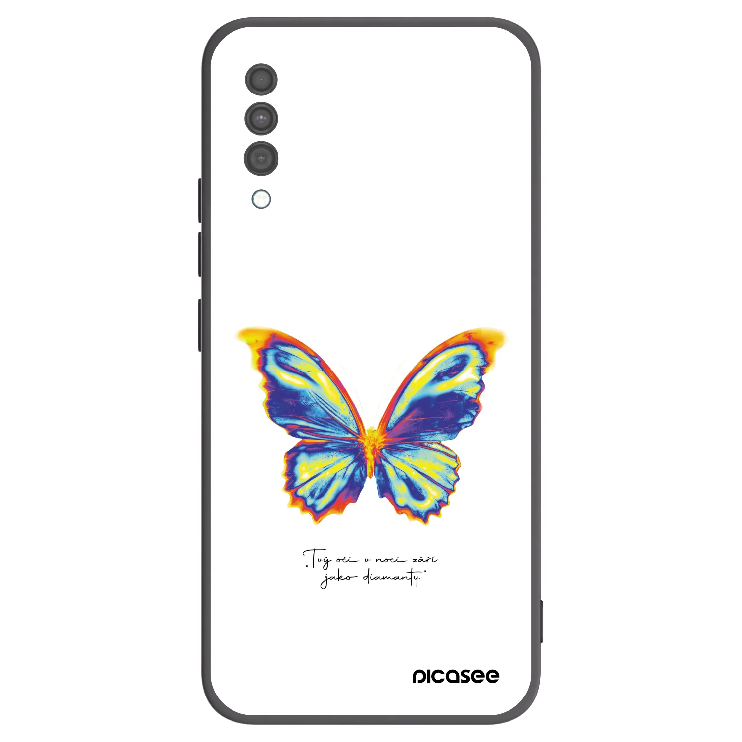Picasee silikonový černý obal pro Samsung Galaxy A30s A307F - Diamanty White