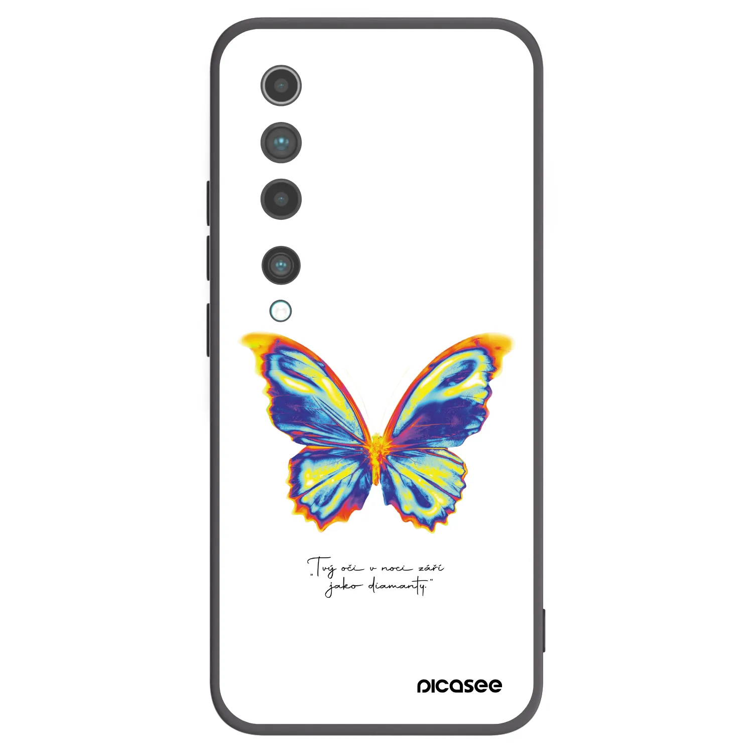 Picasee silikonový černý obal pro Xiaomi Mi 10 - Diamanty White