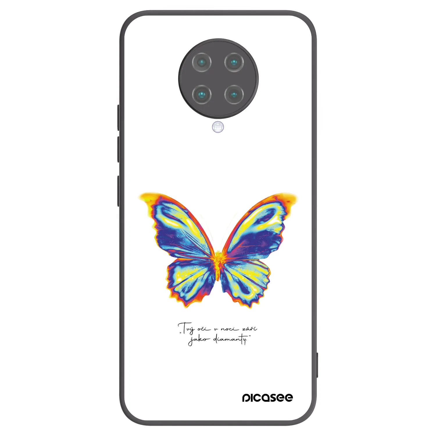 Picasee silikonový černý obal pro Xiaomi Poco F2 Pro - Diamanty White