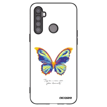 Picasee silikonový černý obal pro Realme 5 - Diamanty White