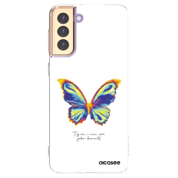 Picasee silikonový průhledný obal pro Samsung Galaxy S21+ 5G G996F - Diamanty White