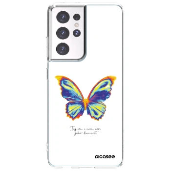 Picasee silikonový průhledný obal pro Samsung Galaxy S21 Ultra 5G G998B - Diamanty White