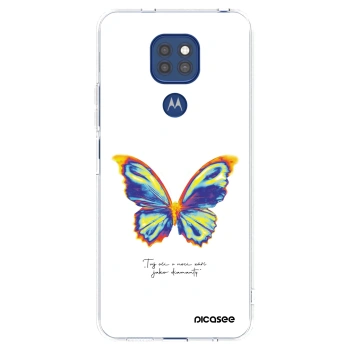 Picasee silikonový průhledný obal pro Motorola Moto G9 Play - Diamanty White