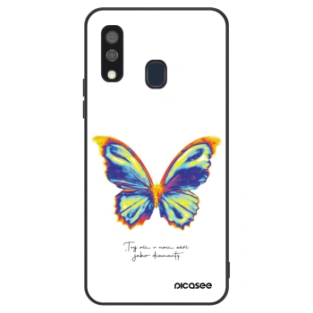 Obal pro Samsung Galaxy A40 A405F - Diamanty White