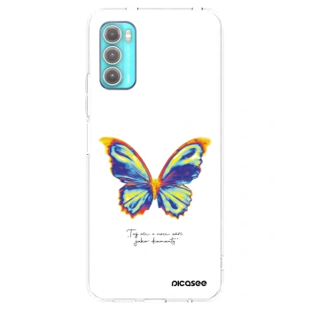 Picasee silikonový průhledný obal pro Motorola Moto G60 - Diamanty White