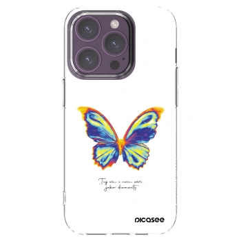 Picasee silikonový průhledný obal pro Apple iPhone 14 Pro - Diamanty White