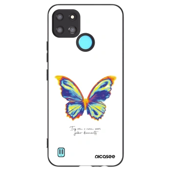 Picasee silikonový černý obal pro Realme C21Y - Diamanty White