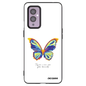 Picasee silikonový černý obal pro OnePlus 9 - Diamanty White