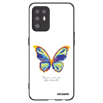 Picasee silikonový černý obal pro OPPO A94 5G - Diamanty White