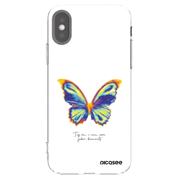 Picasee silikonový průhledný obal pro Apple iPhone X/XS - Diamanty White