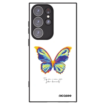 Picasee silikonový černý obal pro Samsung Galaxy S23 Ultra 5G - Diamanty White