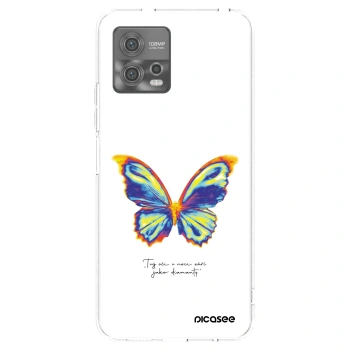 Picasee silikonový průhledný obal pro Motorola Moto G72 - Diamanty White