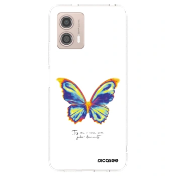 Picasee silikonový průhledný obal pro Motorola Moto G53 5G - Diamanty White