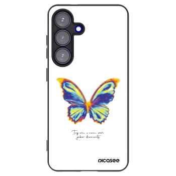 Picasee silikonový černý obal pro Samsung Galaxy S25 5G - Diamanty White