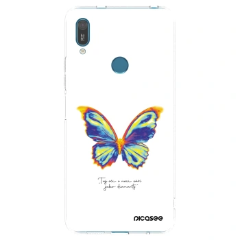 Picasee silikonový průhledný obal pro Huawei Y7 2019 - Diamanty White