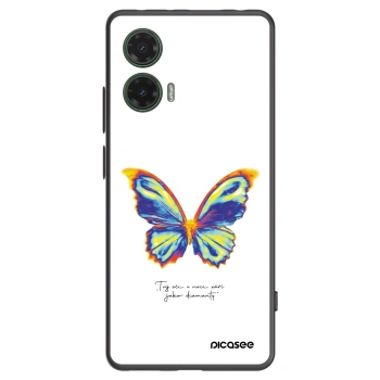 Picasee silikonový černý obal pro Motorola Moto G35 5G - Diamanty White
